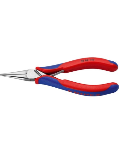Alicates de montaje electrónica mordazas planas-redondas 145mm KNIPEX