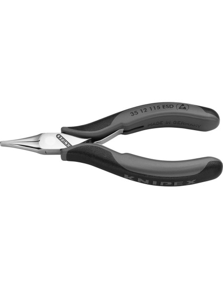 Alicates de montaje electrónica ESD mordazas superficie ancha 115mm KNIPEX