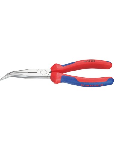 Alicates de boca semirredonda pulido curvado con mango varios componentes 200mm KNIPEX