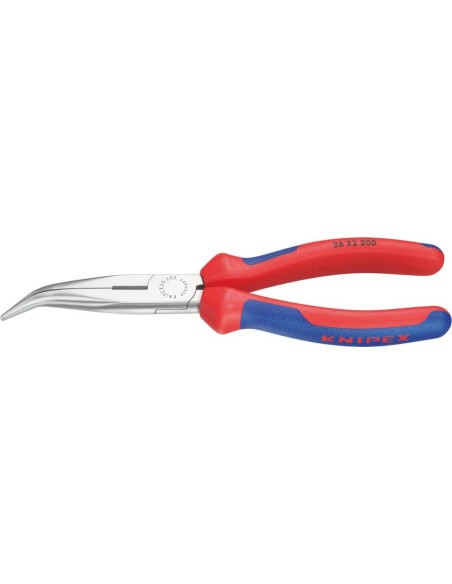 Alicates de boca semirredonda pulido curvado con mango varios componentes 200mm KNIPEX