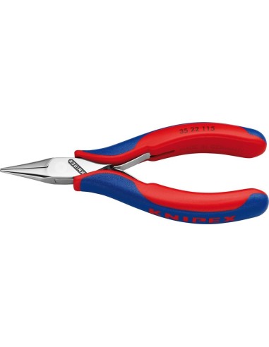 Alicates de montaje electrónica mordazas planas-redondas 115mm KNIPEX