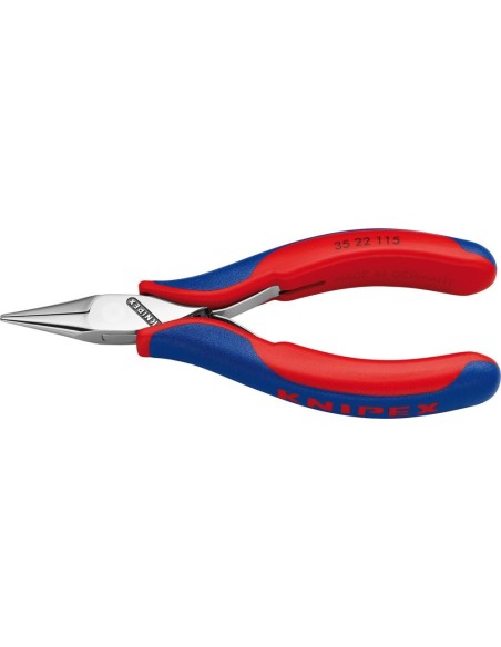 Alicates de montaje electrónica mordazas planas-redondas 115mm KNIPEX