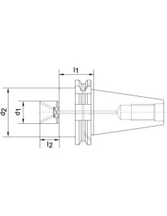 Cono portafresas DIN69871AD corto SK40-40 HAIMER 2