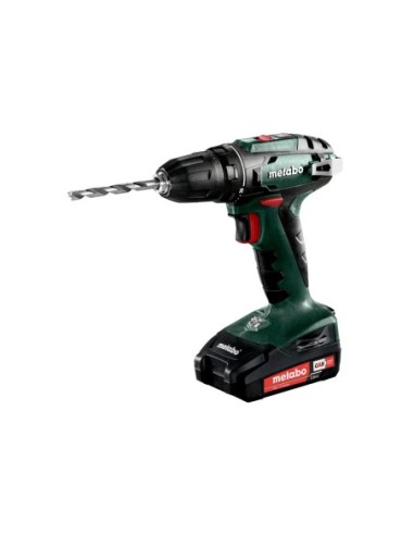 BS 18 Taladradora atornilladora de batería/18V 2x Ion de litio Cargador SC 30 metaBOX 145