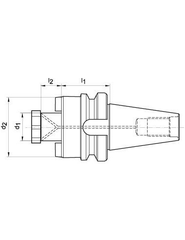 Cono portafresas JISB6339AD A100 BT40- 40mm FORTIS