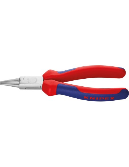Alicate de boca redonda cromado c/ mangos c/ revestimiento PVC 160mm KNIPEX