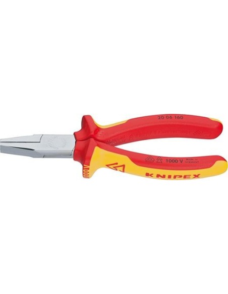 Alicates punta plana VDE con mango varios componentes 160mm KNIPEX