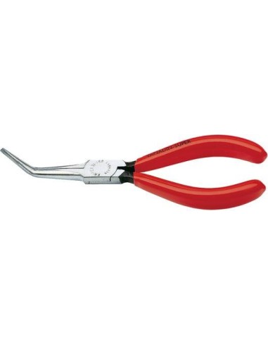 Alicates de punta de aguja curvado con mangos de plástico 160mm KNIPEX