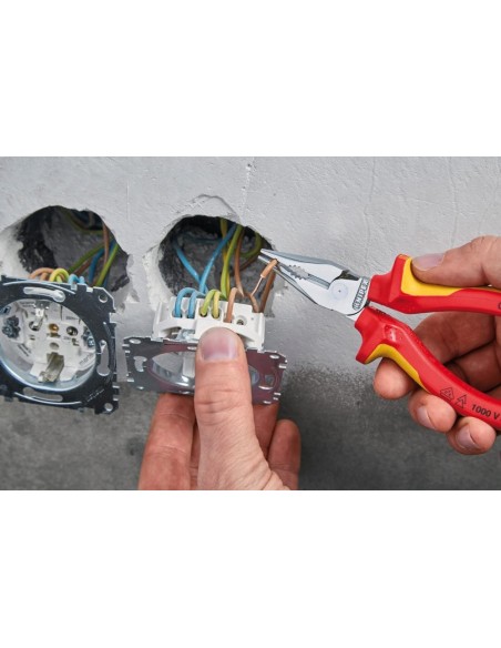 Alicates universales en punta VDE TT con mango varios componentes 145mm KNIPEX
