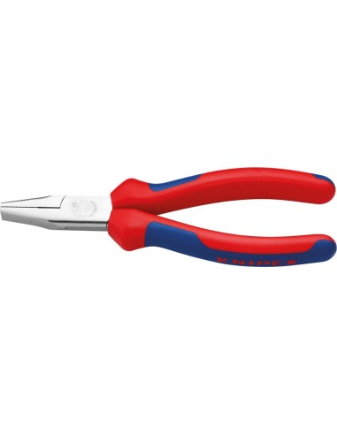 Alicates punta plana cromado c/ mangos c/ revestimiento PVC 160mm KNIPEX