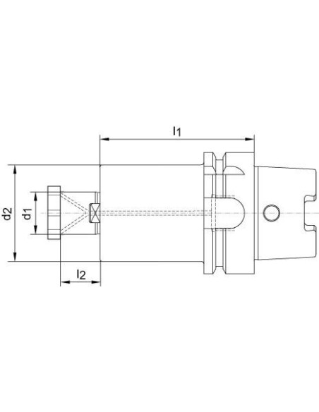 Cono portafresas DIN69893A KKB HSK-A63 32x100mm HAIMER