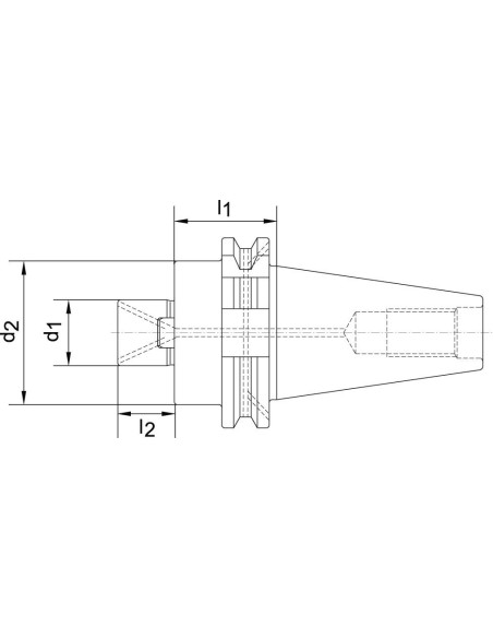 Cono portafresas DIN69871AD SK40 A100 27mmFORTIS