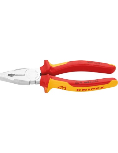 Alicates universales VDE cromado c/ mango varios componentes 190mm KNIPEX