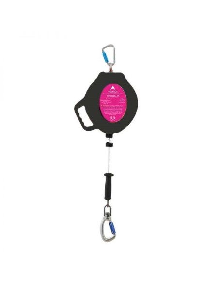 ANTICAIDA RETRACTIL CABLE CARCASA PLASTICA LONG. 15M