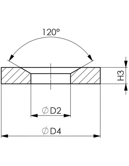 Asiento cónico DIN6319G M8 AMF