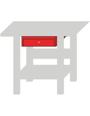 Cajón rojo para banco de trabajo