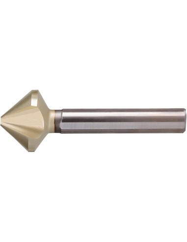 Avellanador cónico div. irregular HSS TiZrN 90grados 12,40mm vást. 3 superficies BECK