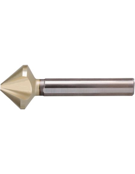 Avellanador cónico div. irregular HSS TiZrN 90grados 19mm vást. 3 superficies BECK