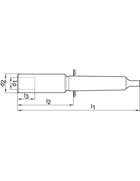 Soporte avellanador de espiga combinado vástago CM3 Tam.2 GFS