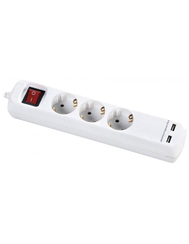 ALYCO 199433 Base múltiple con interruptor 3 enchufes