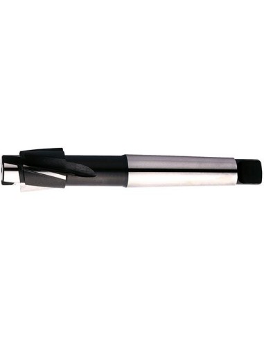 Avellanador plano media HSS vástago CM agjo pasante M18
