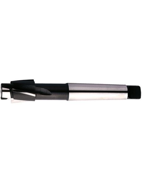 Avellanador plano media HSS vástago CM agjo pasante M18