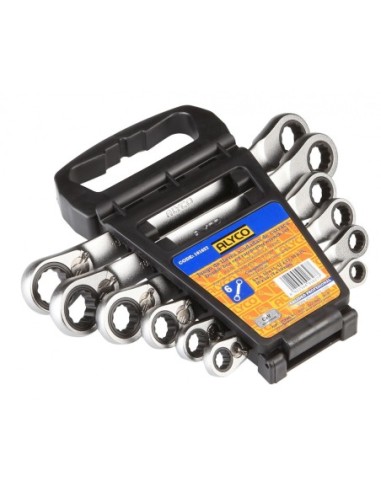 ALYCO 191627 Juego de 6 llaves de doble estrella acodadas