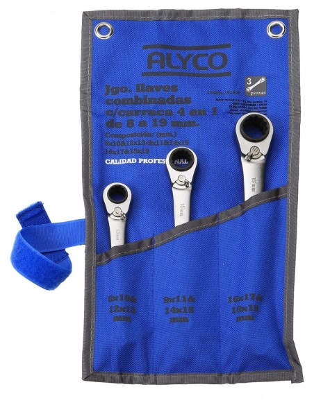 ALYCO 191640 Juego de llaves con carraca