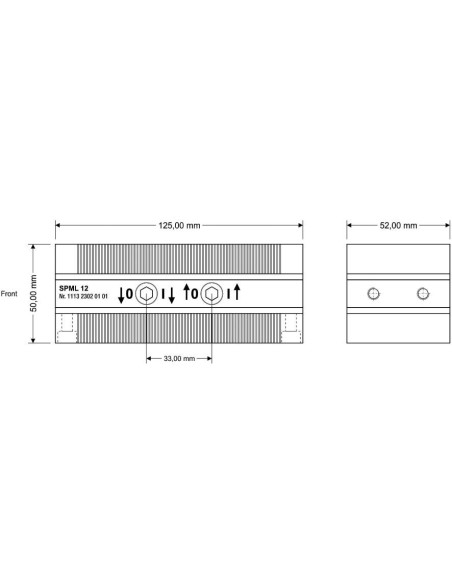 Bloque sujeción magnéticopar 250x50x52mm FLAIG
