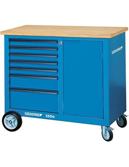 Banco trabajo c/ruedas 7 cajones 1100x550x985mm GEDORE