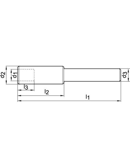 Soporte avellanador de espiga combinado vástago cil. tam.1 GFS