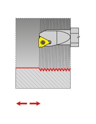Barra mandrinar rosca der16/16 TN16