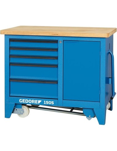 Banco trabajo c/ ruedas 5cajones 1100x652x900mm GEDORE