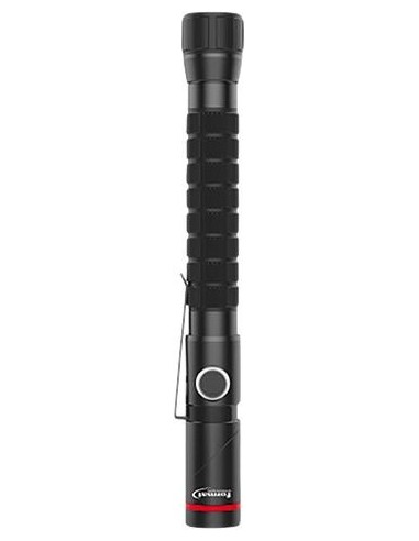 Bolígrafo-linterna de batería 90/350Lumen con cabezal orientable.