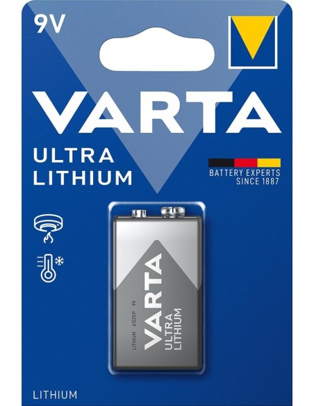 Batería Professional 9V bloque E de litio Blísterde 1 ud. VARTA