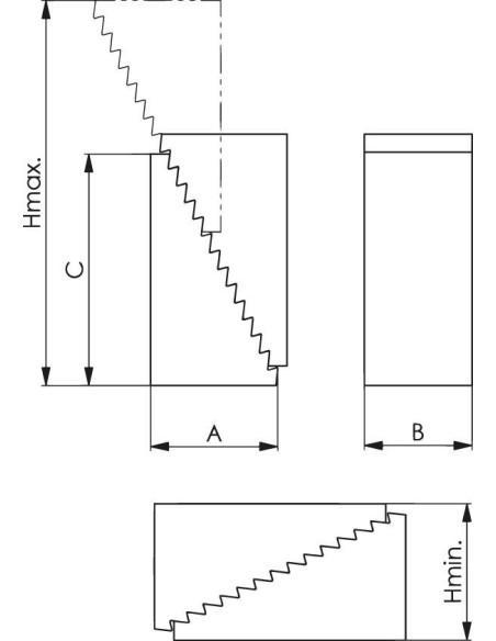 Bloque escalonado tam.3 131x68,0x135mm