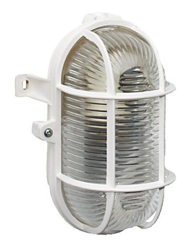 Aplique/faro ovalado con cubierta de vidrio y proteciión IP44