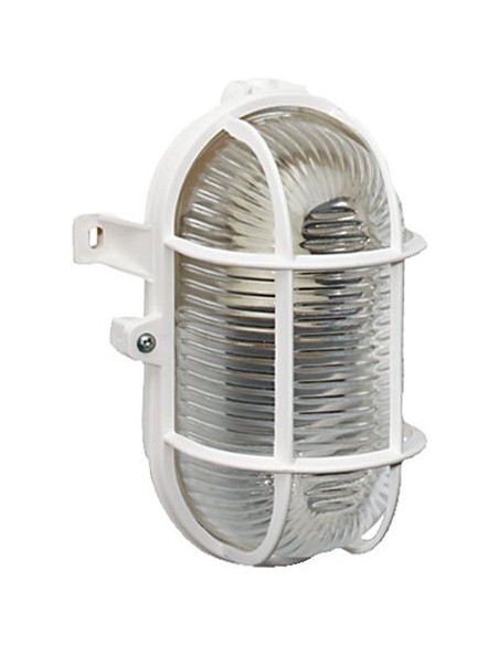 Aplique/faro ovalado con cubierta de vidrio y proteciión IP44