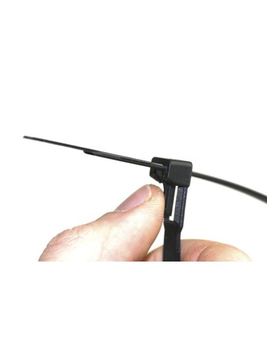 Brida de nailon negra 280x3,5mm a100 pzas. desmontable SapiSelco