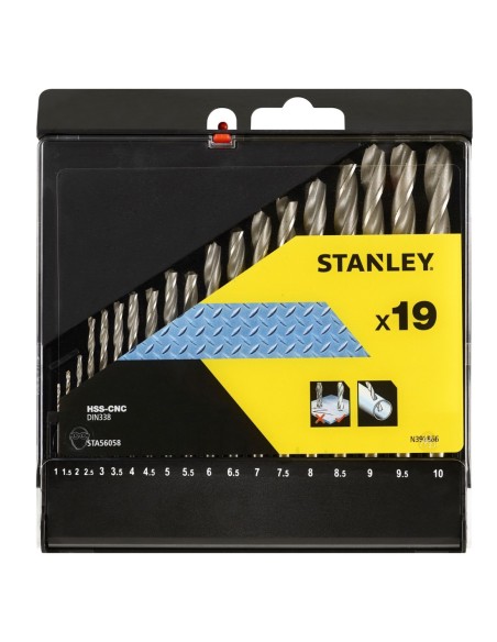 Cassette con 19 brocas HSS-CNCpara meta