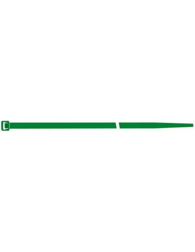 Brida de nailon verde 200x4,5mm a100 pzas. SapiSelco