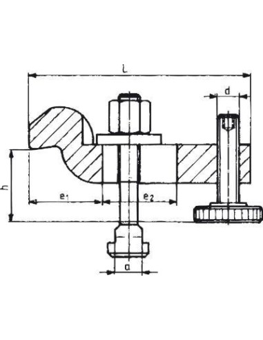 Brida sujeción reforzada acodada 18/36-69mm AMF