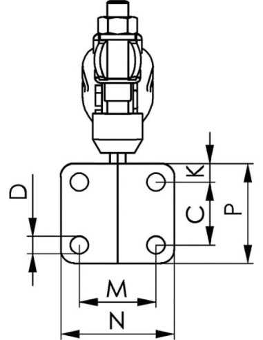 Brida horizontal 6833 tam.3 AMF