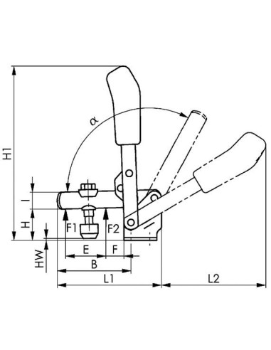 Brida sujeción vertical 6800NI tam.2 inoxidable AMF