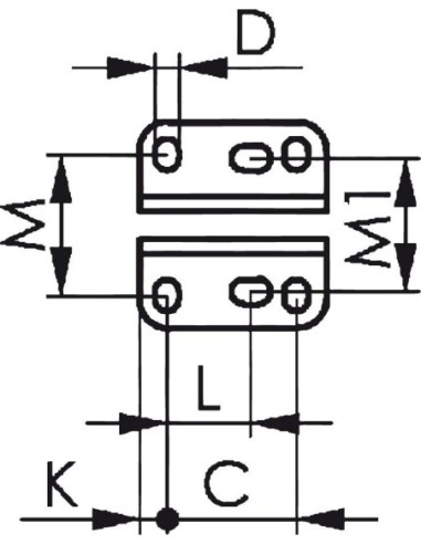 Brida sujeción vertical 6800NI tam.2 inoxidable AMF