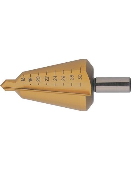 Broca cnca chapa HSS TiN 16-30,5mm