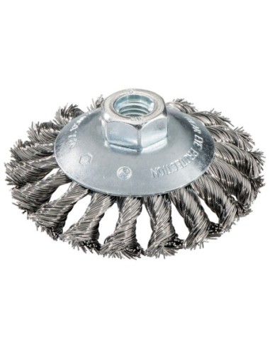 Cepillo redondo 100x0,5x10 mm/ M 14, acero, trenzado, acod. (623803000)