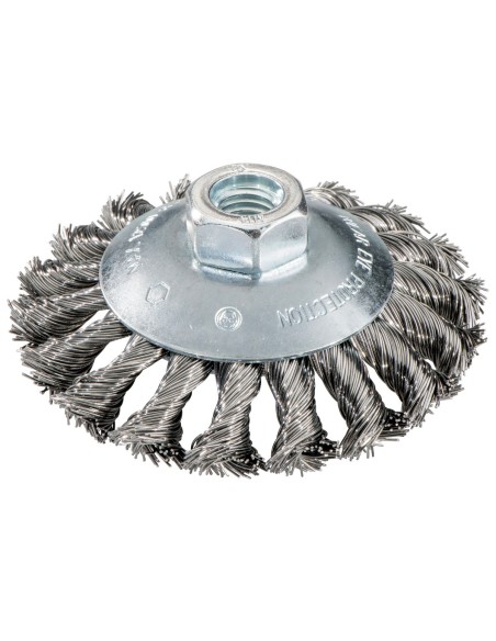 Cepillo redondo 100x0,5x10 mm/ M 14, acero, trenzado, acod. (623803000)