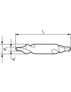 Broca centrar DIN333 HSS Forma R 1,0mm 2