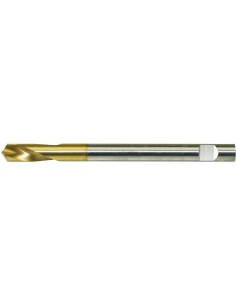 Broca puntear NC larga DIN1835 HSSCo5 TiN forma B 120grados vástago cilíndrico6,0mm